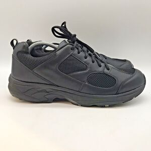 Drew Lightning II Casual Walking Shoes Men's 12N Black Leather & Mesh Sneakers